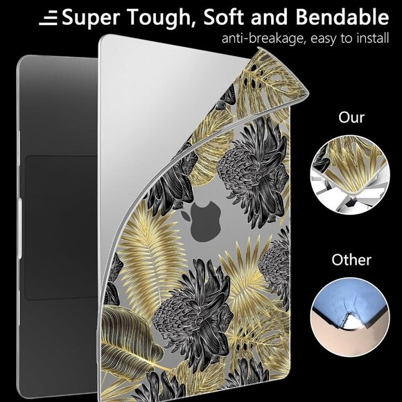 MacBook Air 13.6 Case M4/M3/M2 2025/2024/2022 A3240 A3113 A2681 Tropical Palm - Picture 3 of 8